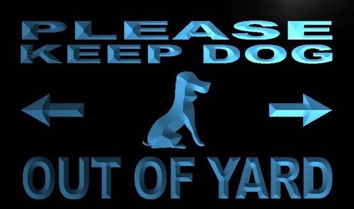 Please Keep Dog out of Yard LED Neon Light Sign